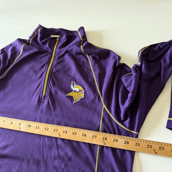 Minnesota Vikings x Tommy Bahama Wool Blend Quarter Zip Pullover Mens Medium - Picture 5 of 8